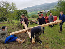 Arbeiten auf dem Hasunger Berg (Foto: Ilona Schmand)